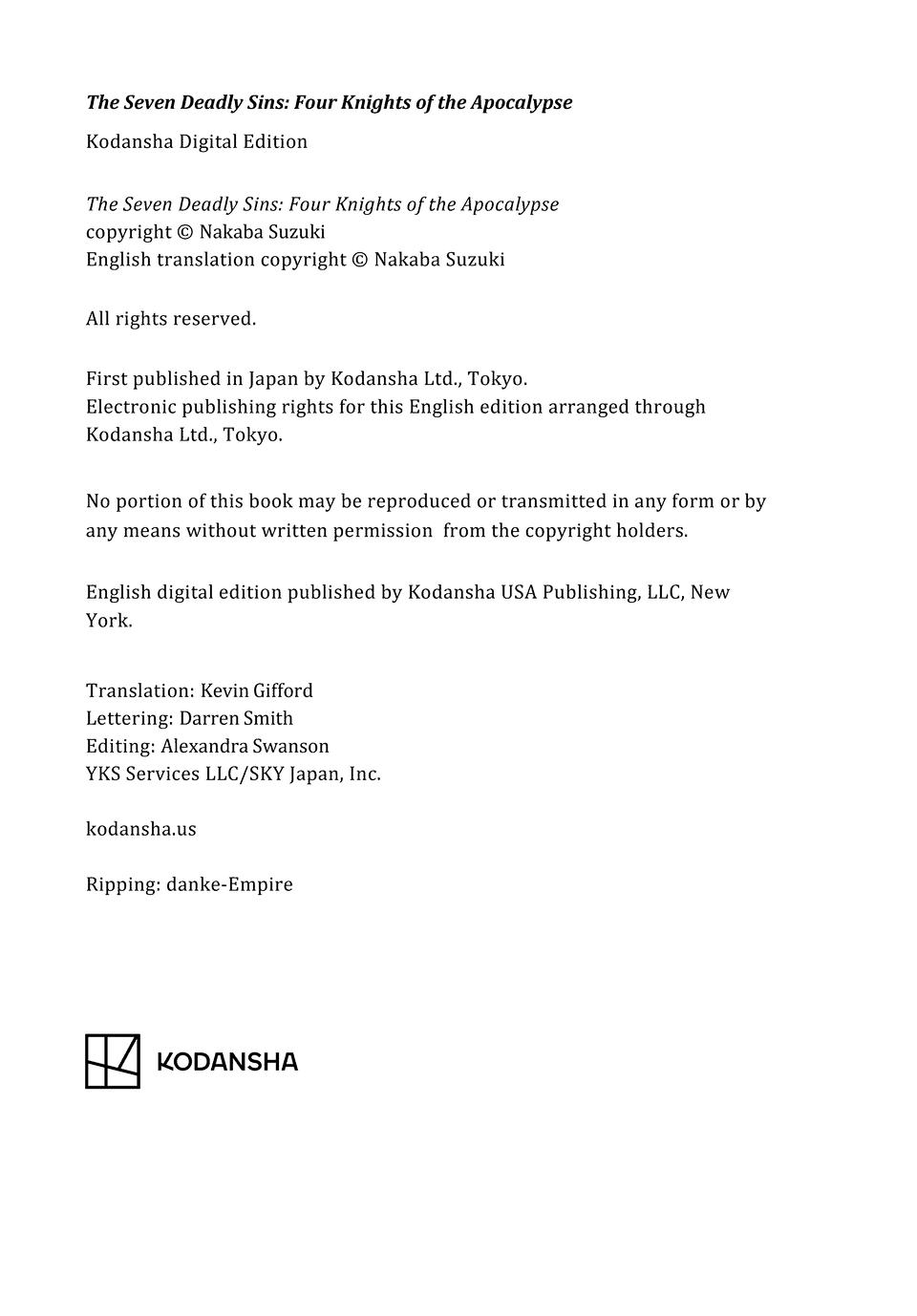 The Seven Deadly Sins - Four Knights of the Apocalypse Chapter 153