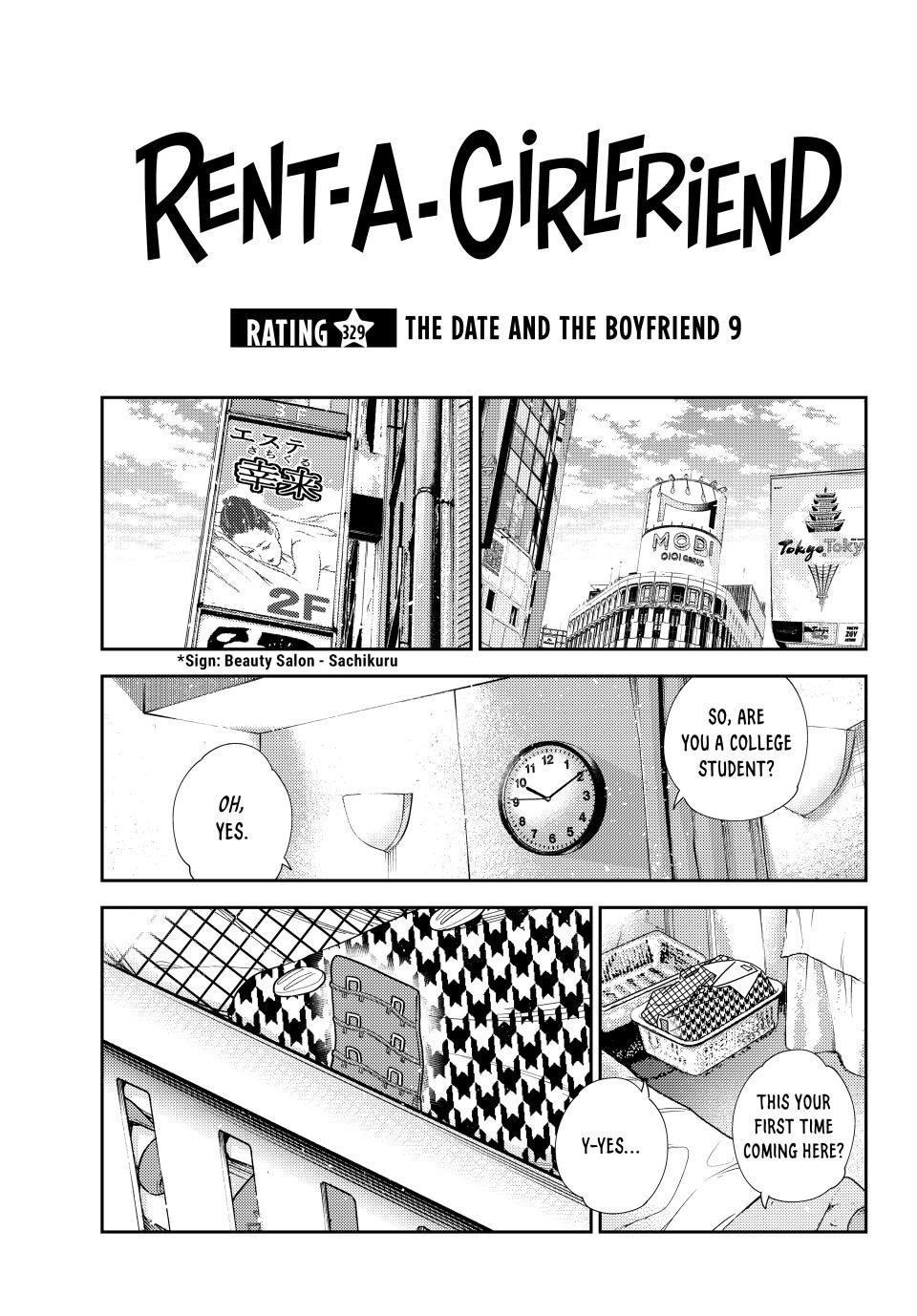 Rent A Girlfriend Chapter 329 - Page 1 - Rent A Girlfriend manga Chapter 329 manga